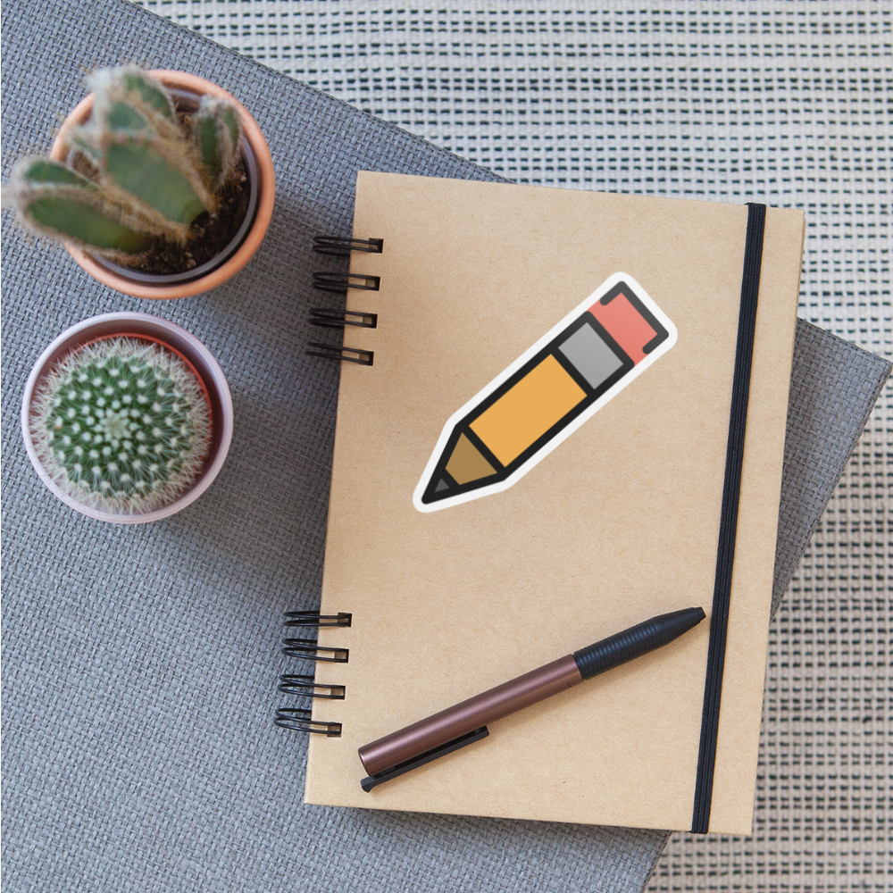Pencil Moji Sticker - Emoji.Express - white matte