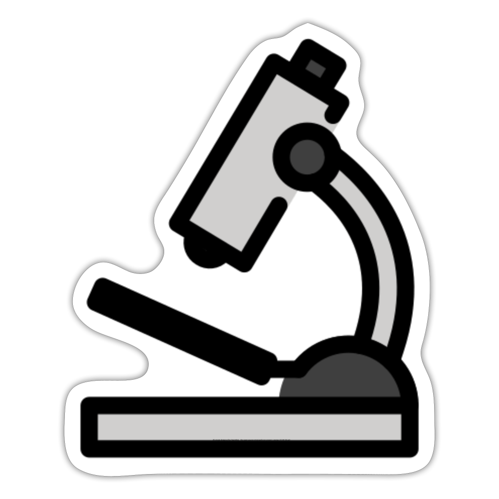 Microscope Moji Sticker - Emoji.Express - white matte