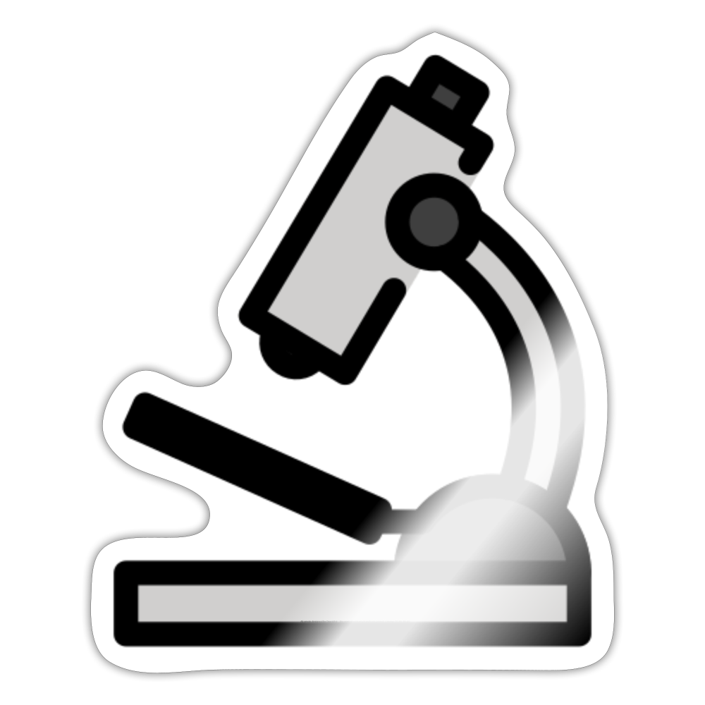 Microscope Moji Sticker - Emoji.Express - white glossy