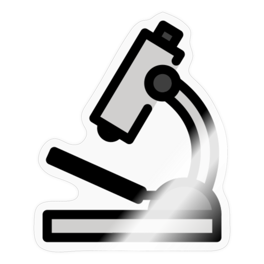 Microscope Moji Sticker - Emoji.Express - transparent glossy
