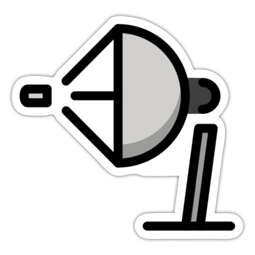 Satellite Antenna Moji Sticker - Emoji.Express - white matte