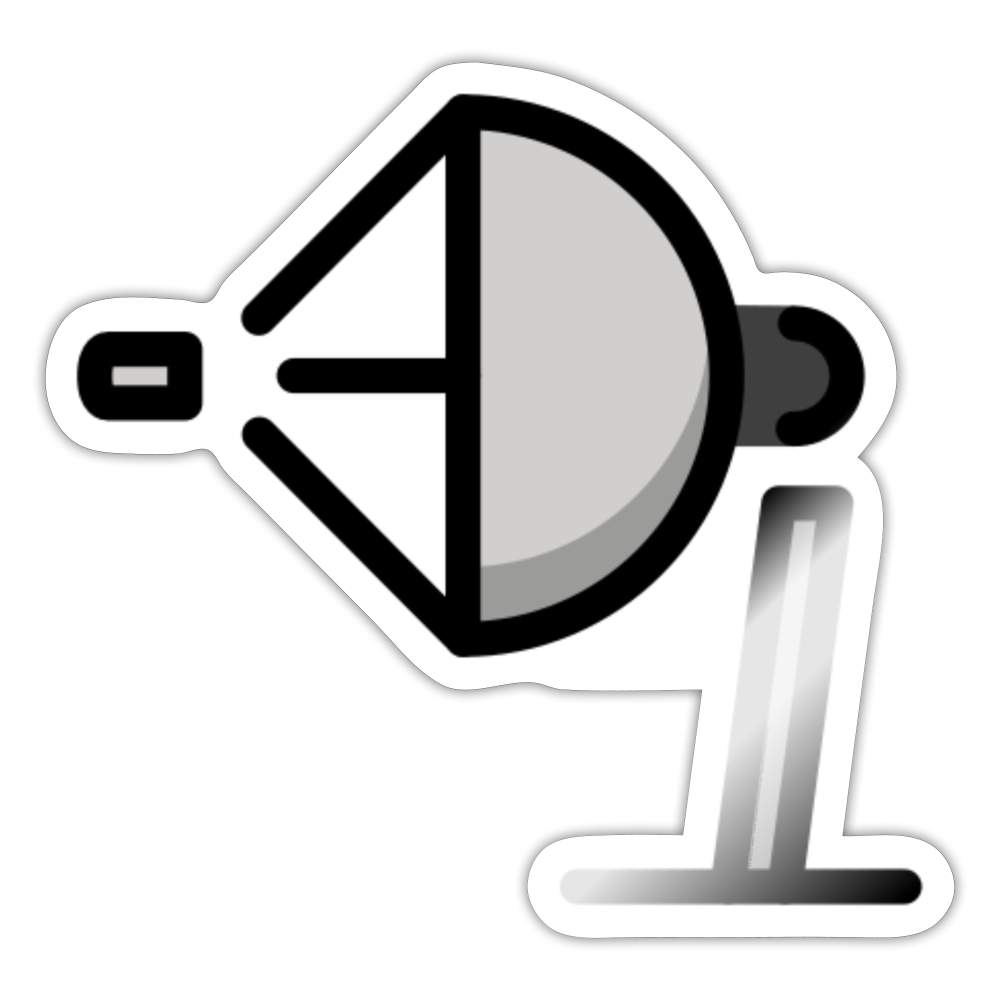 Satellite Antenna Moji Sticker - Emoji.Express - white glossy