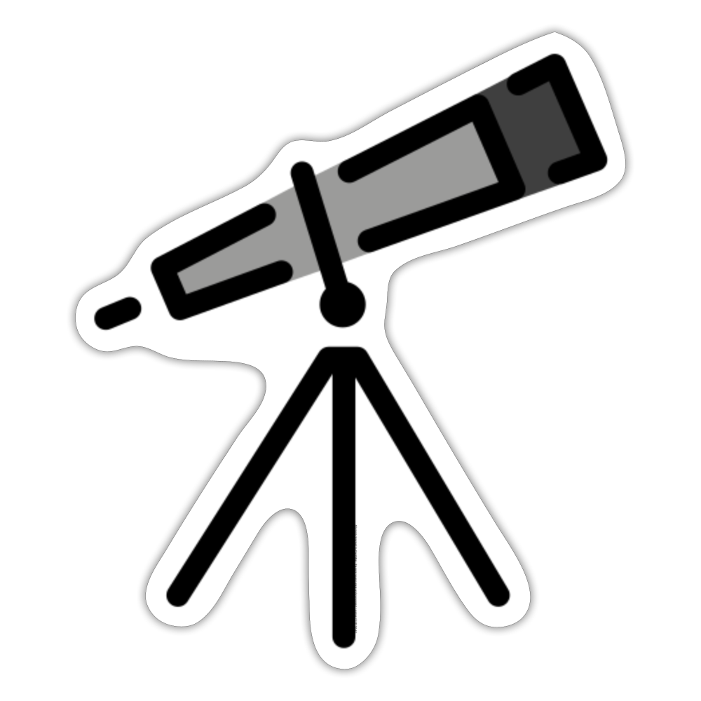 Telescope Moji Sticker - Emoji.Express - white matte
