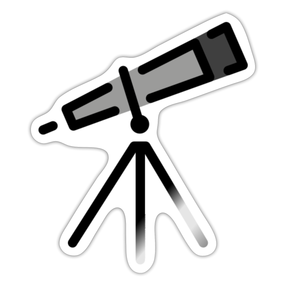 Telescope Moji Sticker - Emoji.Express - white glossy