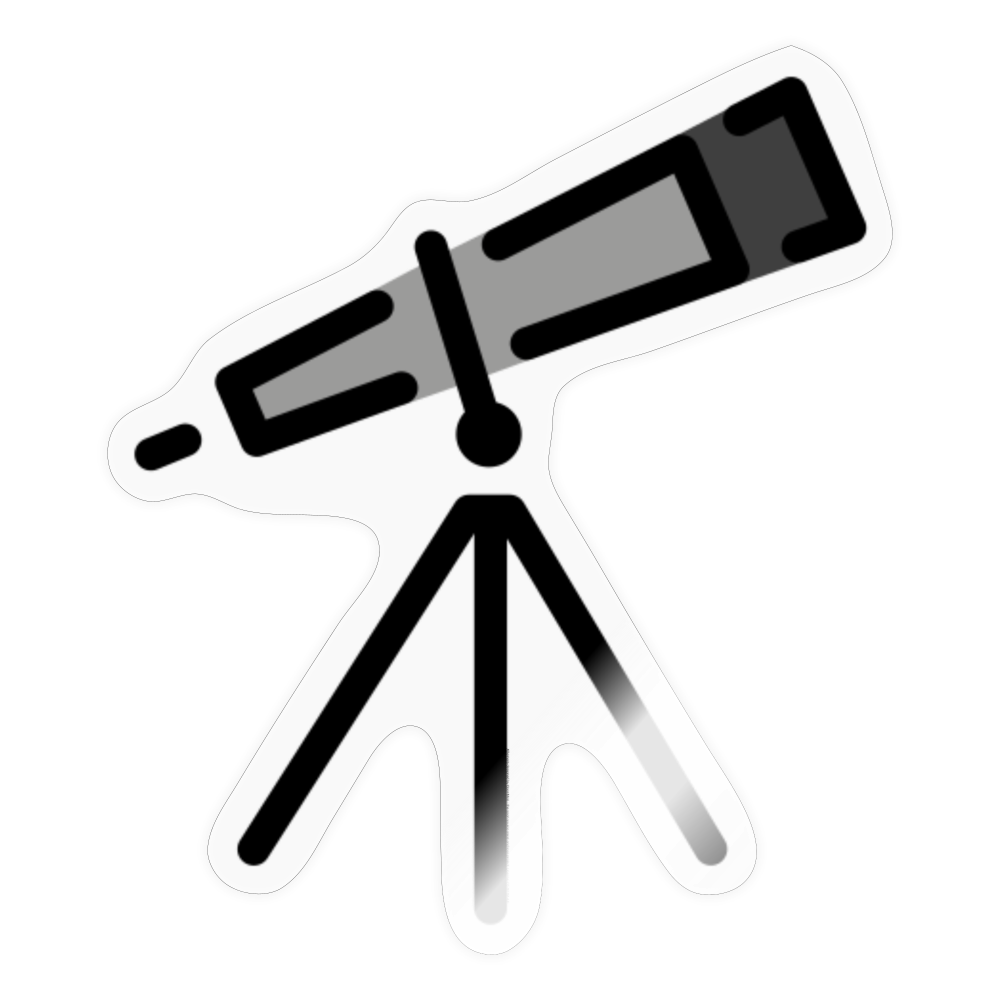 Telescope Moji Sticker - Emoji.Express - transparent glossy