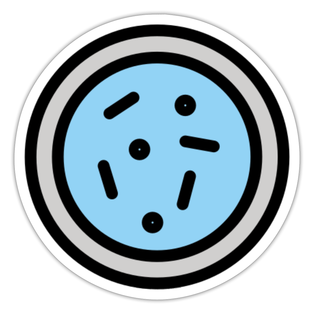 Petri Dish Moji Sticker - Emoji.Express - white matte