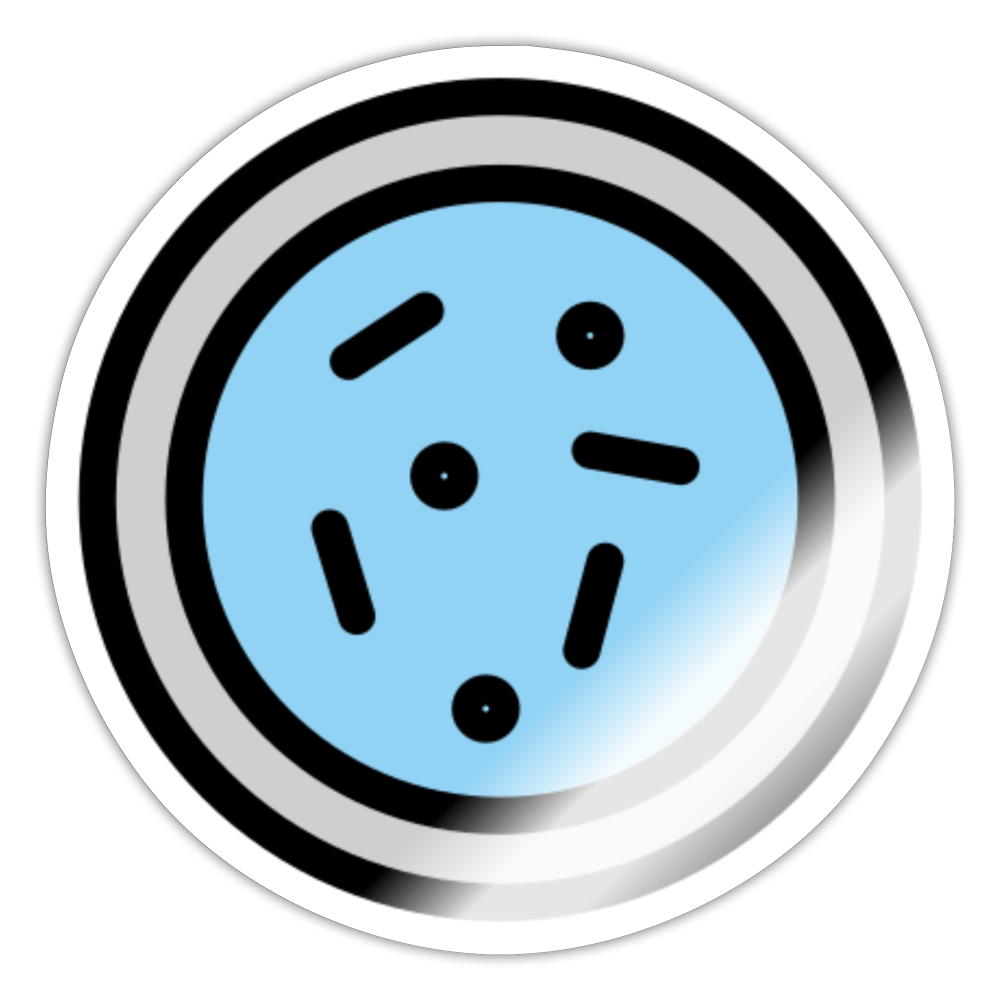 Petri Dish Moji Sticker - Emoji.Express - white glossy