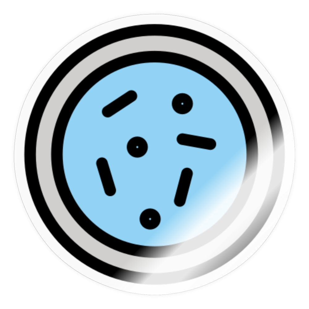 Petri Dish Moji Sticker - Emoji.Express - transparent glossy