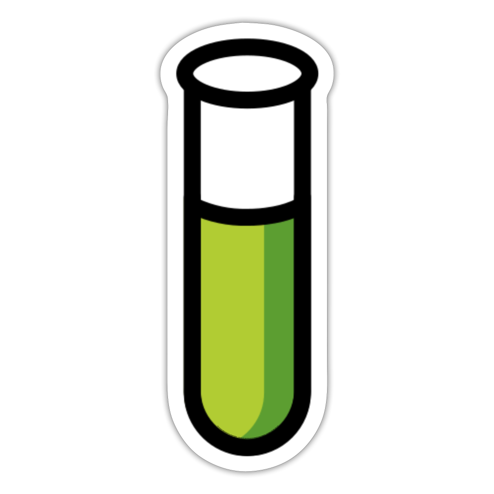 Test Tube Moji Sticker - Emoji.Express - white matte