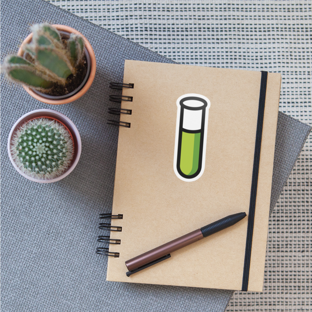 Test Tube Moji Sticker - Emoji.Express - white matte