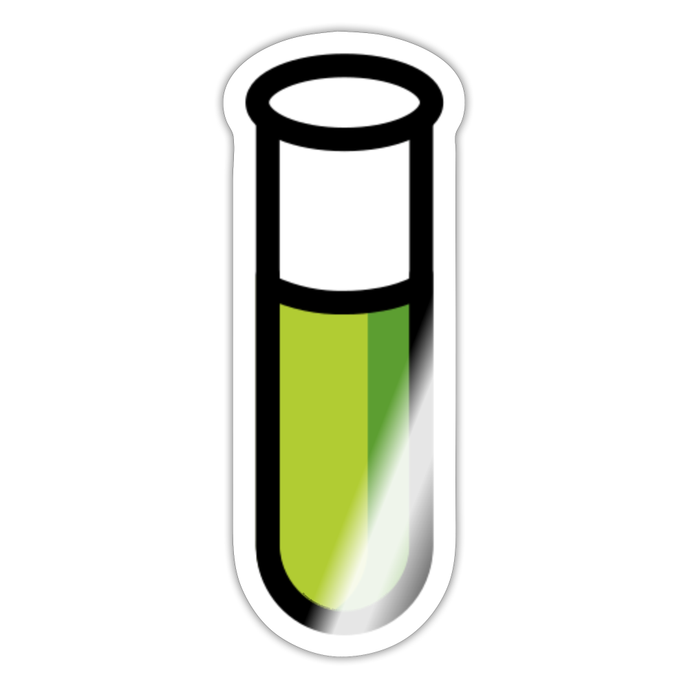 Test Tube Moji Sticker - Emoji.Express - white glossy