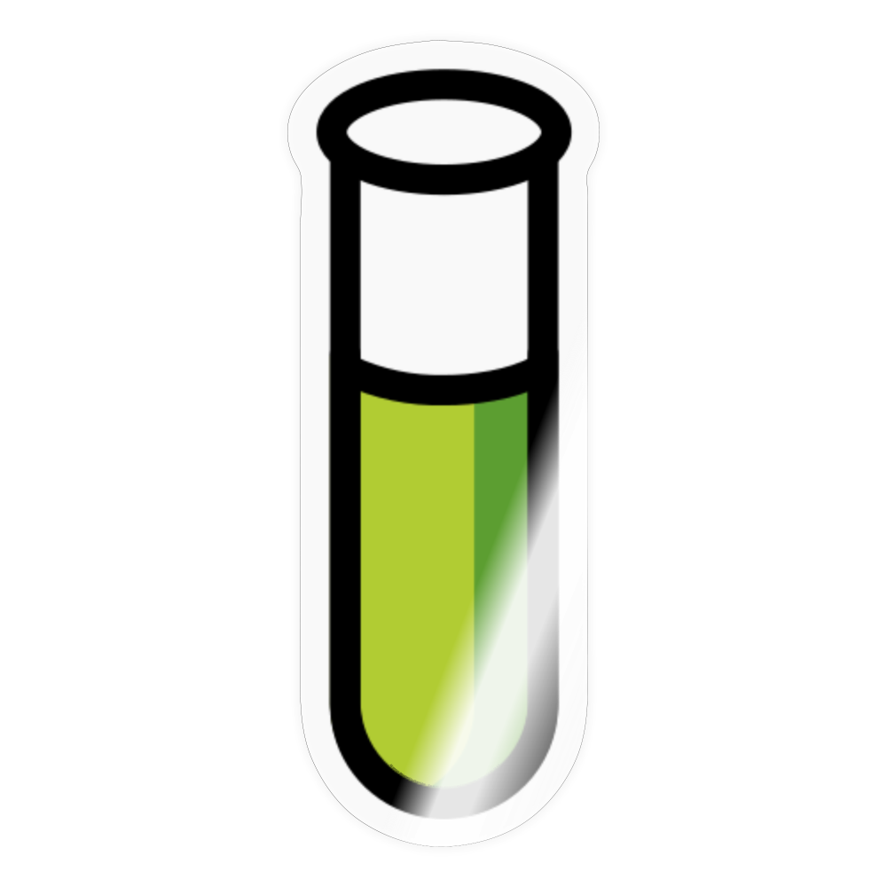 Test Tube Moji Sticker - Emoji.Express - transparent glossy
