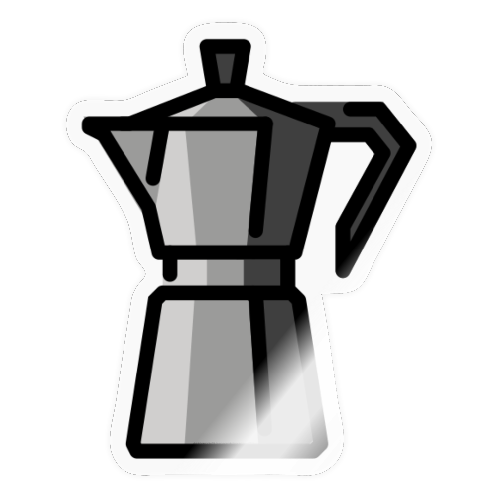 Moka Pot Moji Sticker - Emoji.Express - transparent glossy