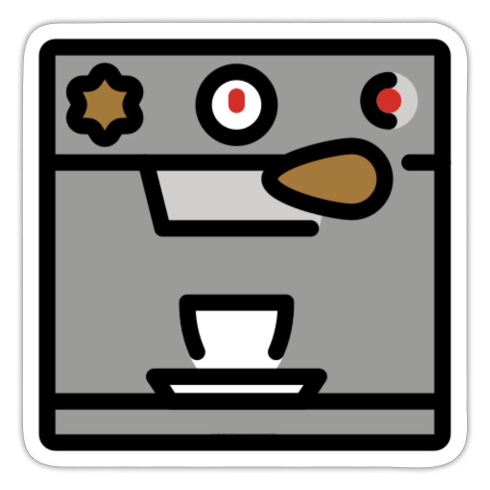 Espresso Machine Moji Sticker - Emoji.Express - white matte