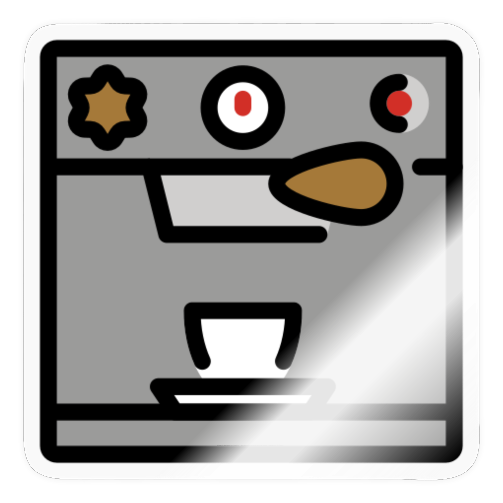 Espresso Machine Moji Sticker - Emoji.Express - transparent glossy