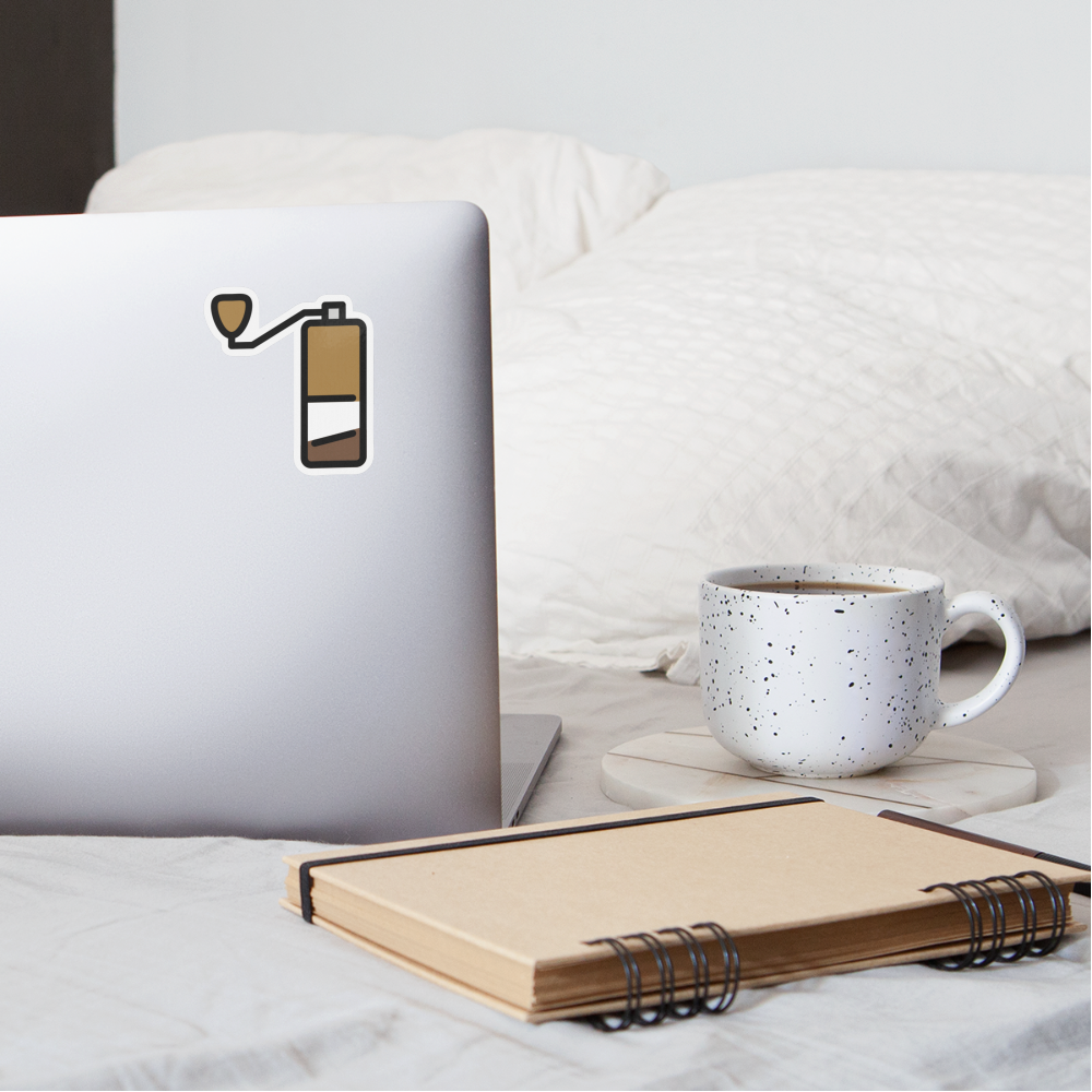 Coffee Grinder Moji Sticker - Emoji.Express - white matte
