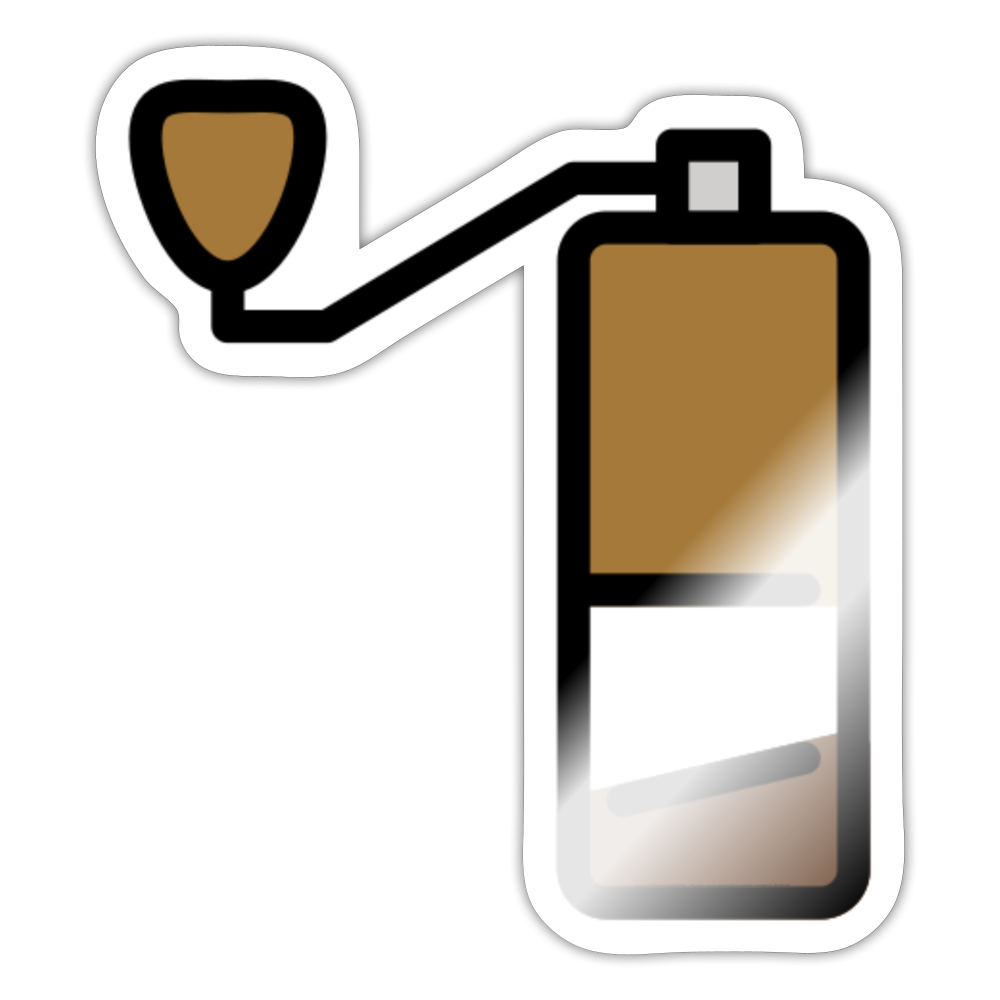 Coffee Grinder Moji Sticker - Emoji.Express - white glossy