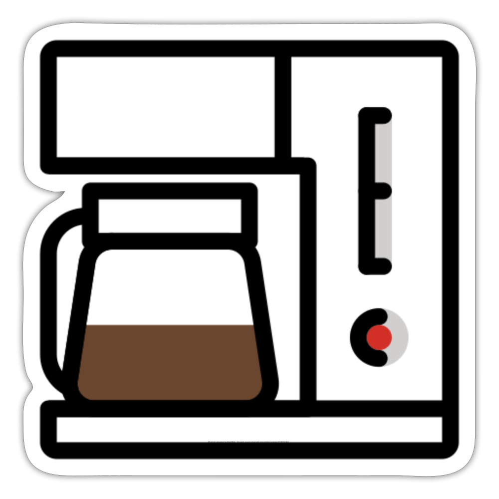 Drip Coffee Maker Moji Sticker - Emoji.Express - white matte