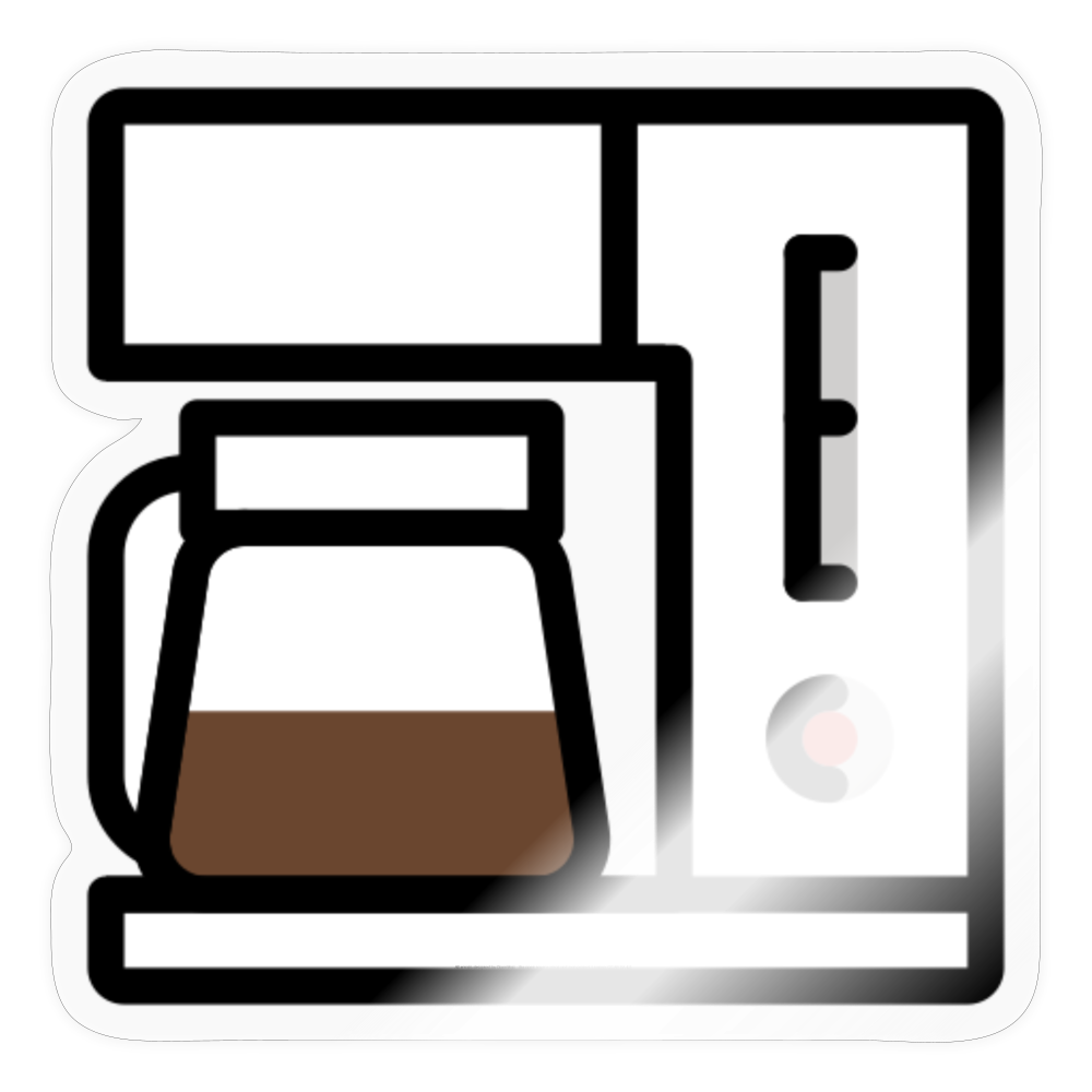 Drip Coffee Maker Moji Sticker - Emoji.Express - transparent glossy