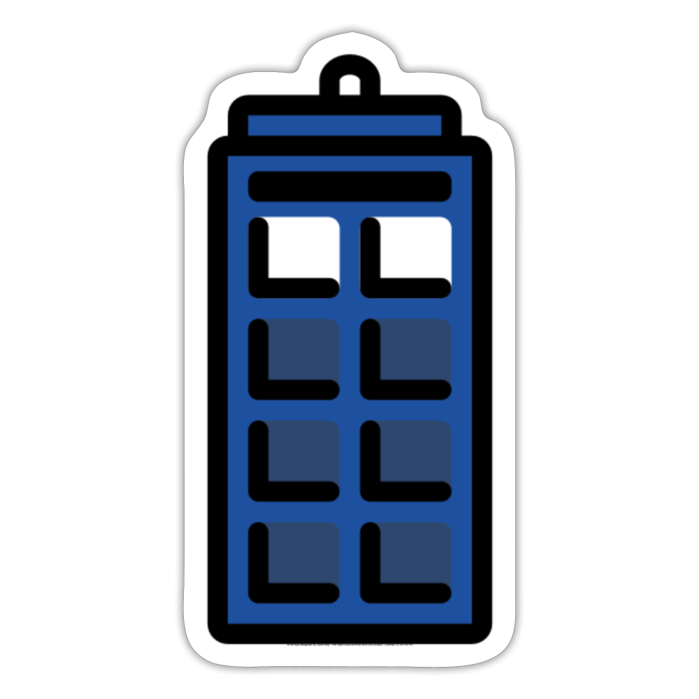 Tardis Moji Sticker - Emoji.Express - white matte