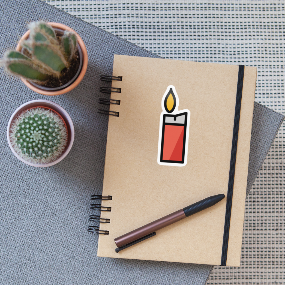 Lighter Moji Sticker - Emoji.Express - white glossy