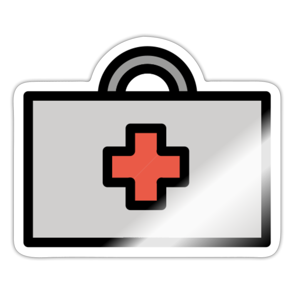 First Aid Kit Moji Sticker - Emoji.Express - white glossy