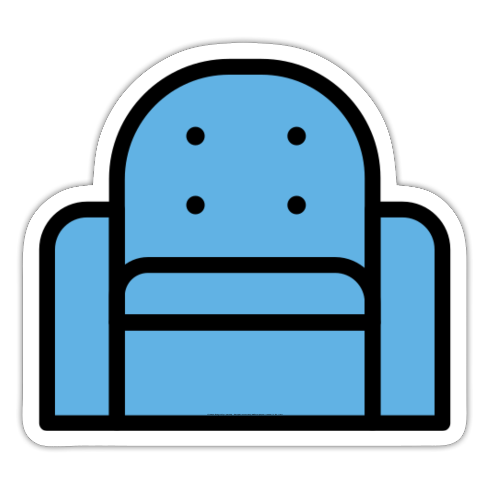 Armchair Moji Sticker - Emoji.Express - white matte