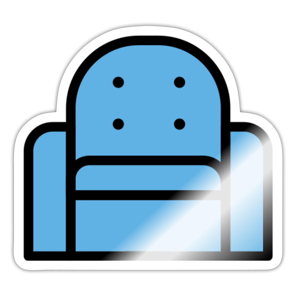 Armchair Moji Sticker - Emoji.Express - white glossy