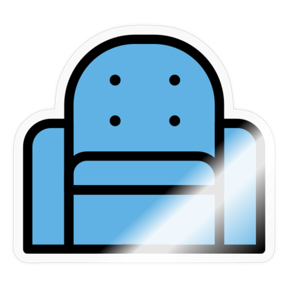 Armchair Moji Sticker - Emoji.Express - transparent glossy