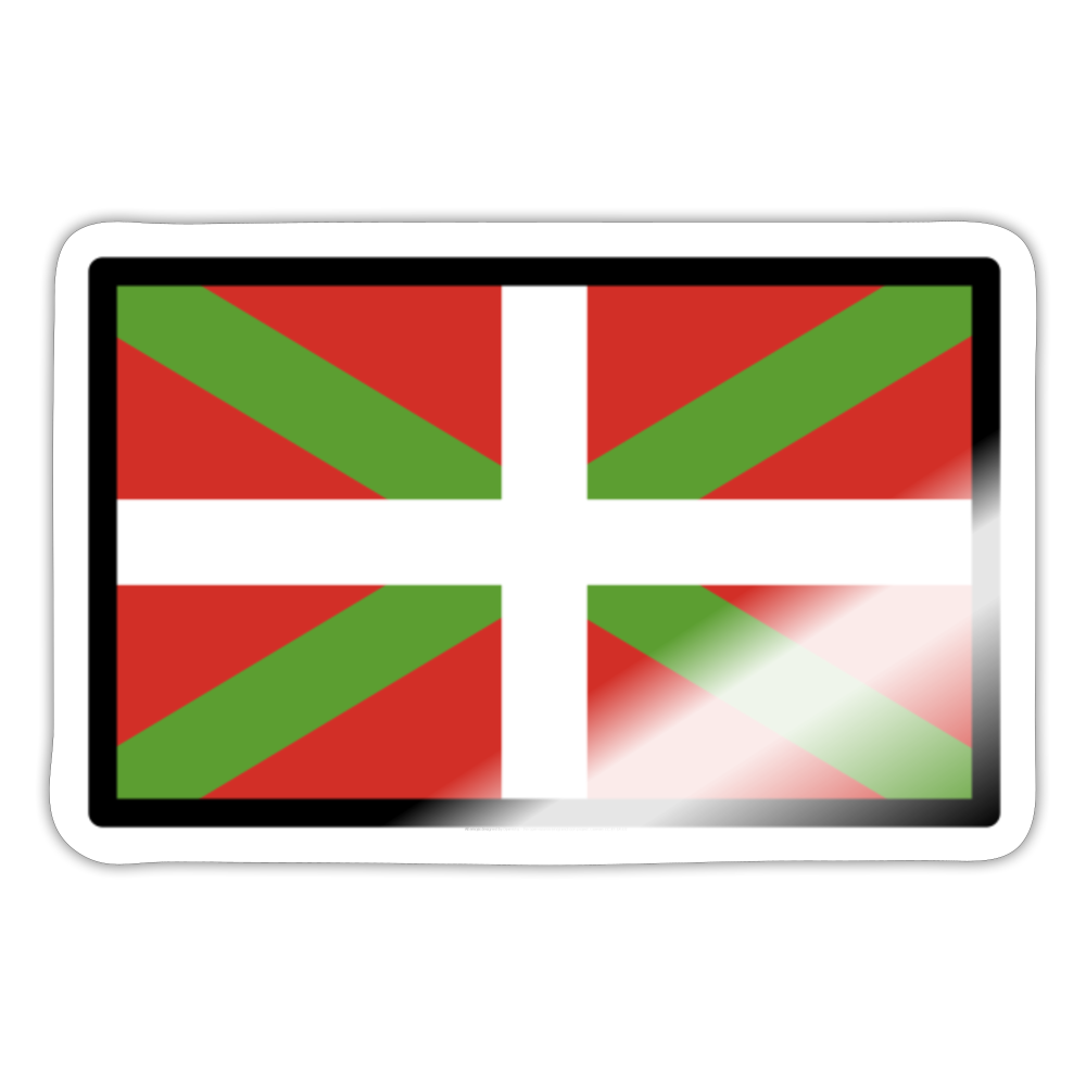 Basque Flag Moji Sticker - Emoji.Express - white glossy