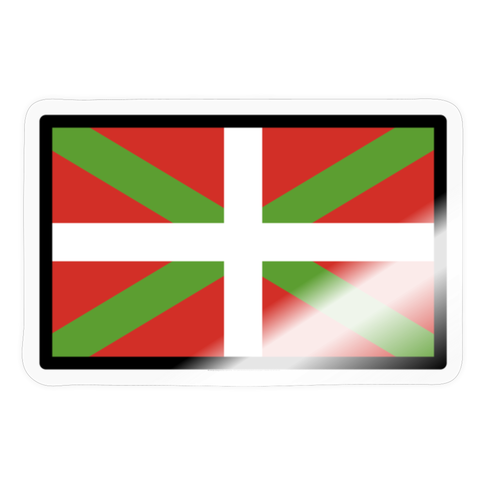 Basque Flag Moji Sticker - Emoji.Express - transparent glossy