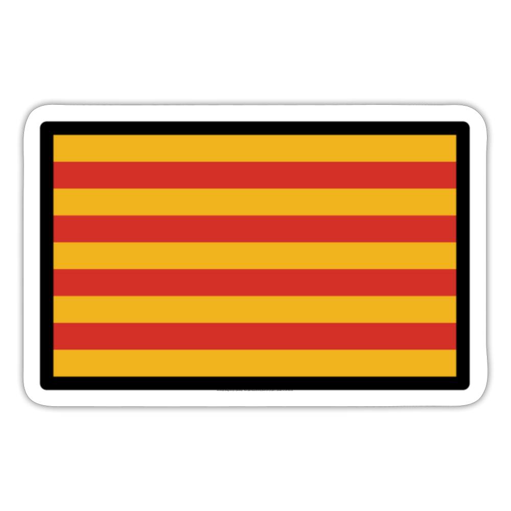 Catalonia Flag Moji Sticker - Emoji.Express - white matte