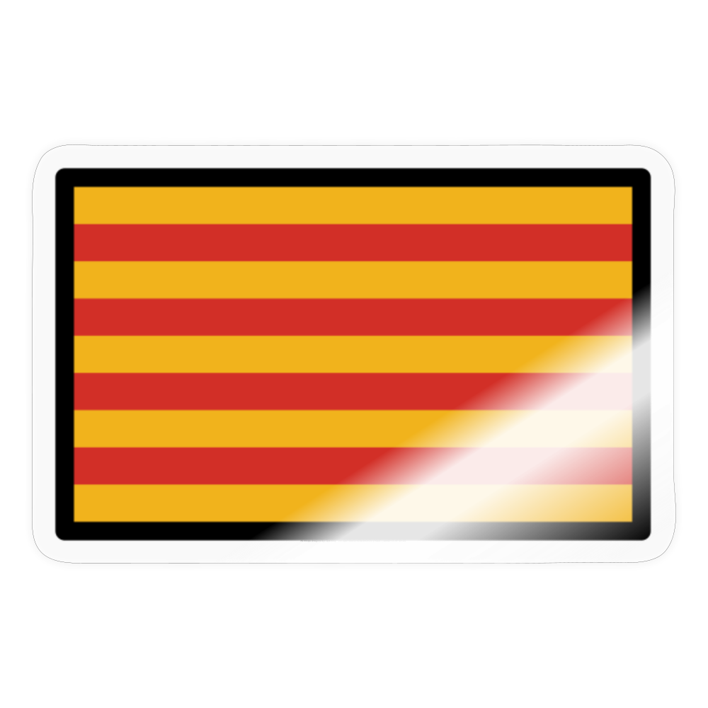 Catalonia Flag Moji Sticker - Emoji.Express - transparent glossy