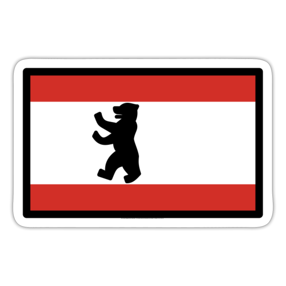 Berlin Flag Moji Sticker - Emoji.Express - white matte