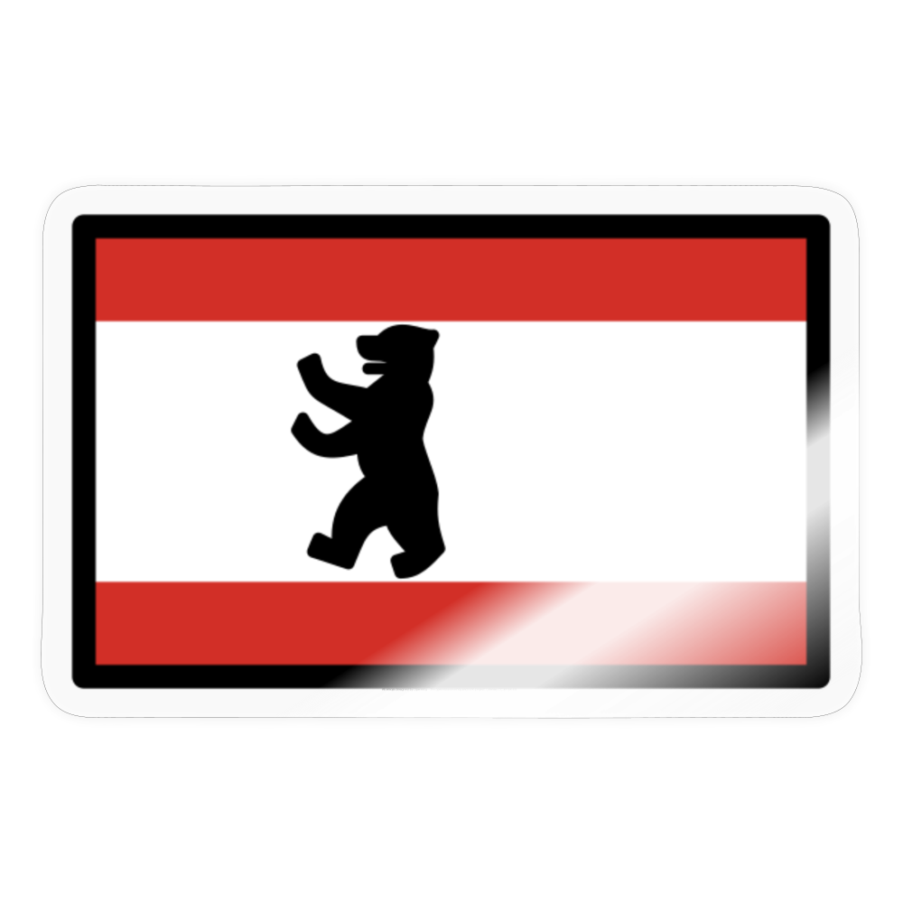 Berlin Flag Moji Sticker - Emoji.Express - transparent glossy
