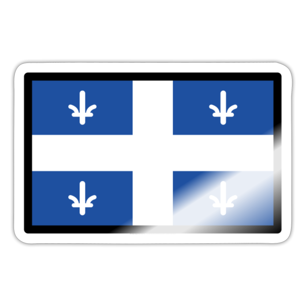Quebec Flag Moji Sticker - Emoji.Express - white glossy