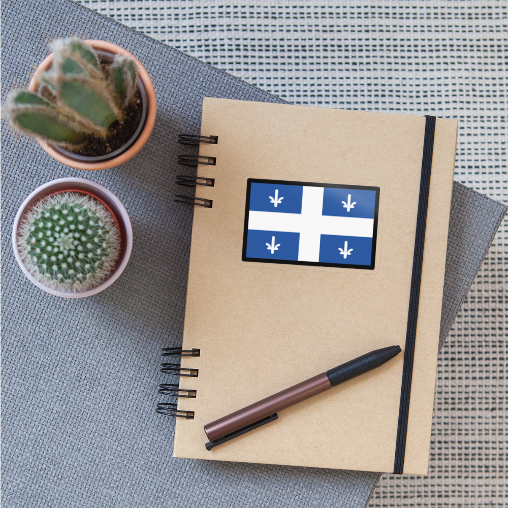 Quebec Flag Moji Sticker - Emoji.Express - transparent glossy