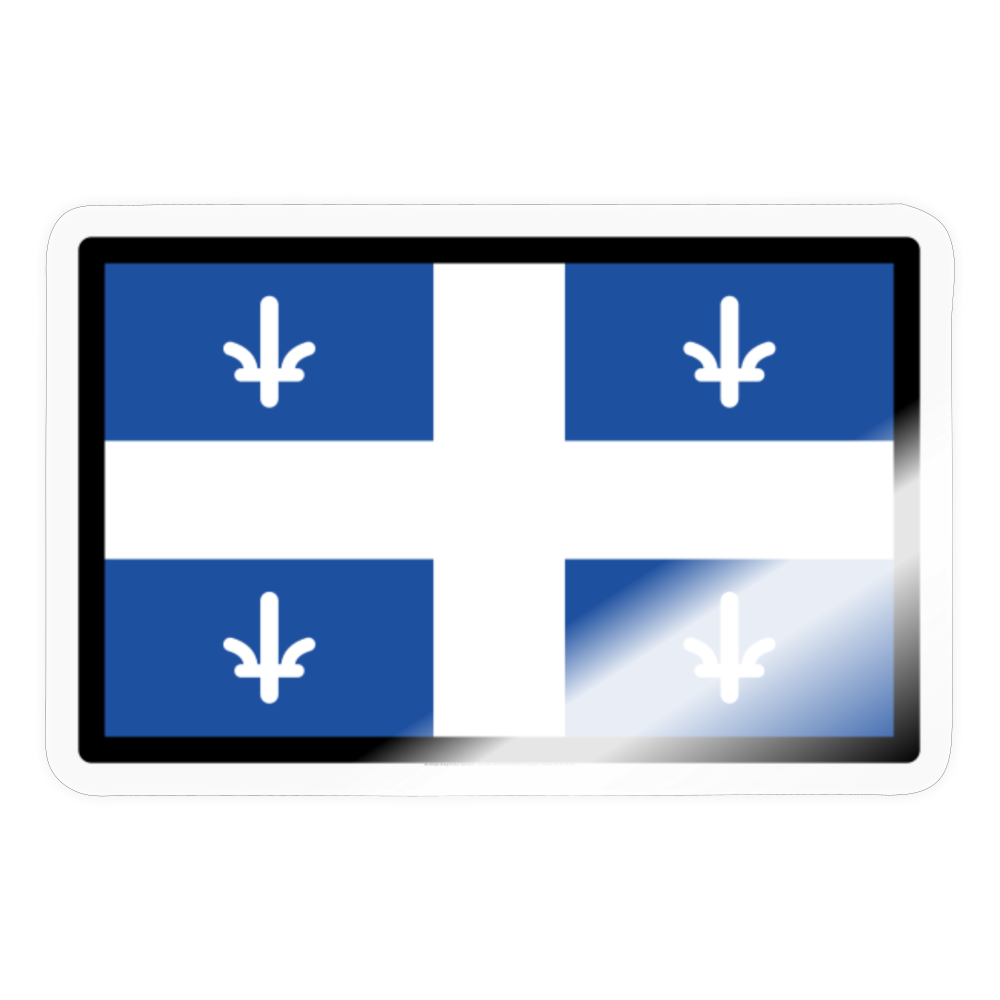 Quebec Flag Moji Sticker - Emoji.Express - transparent glossy