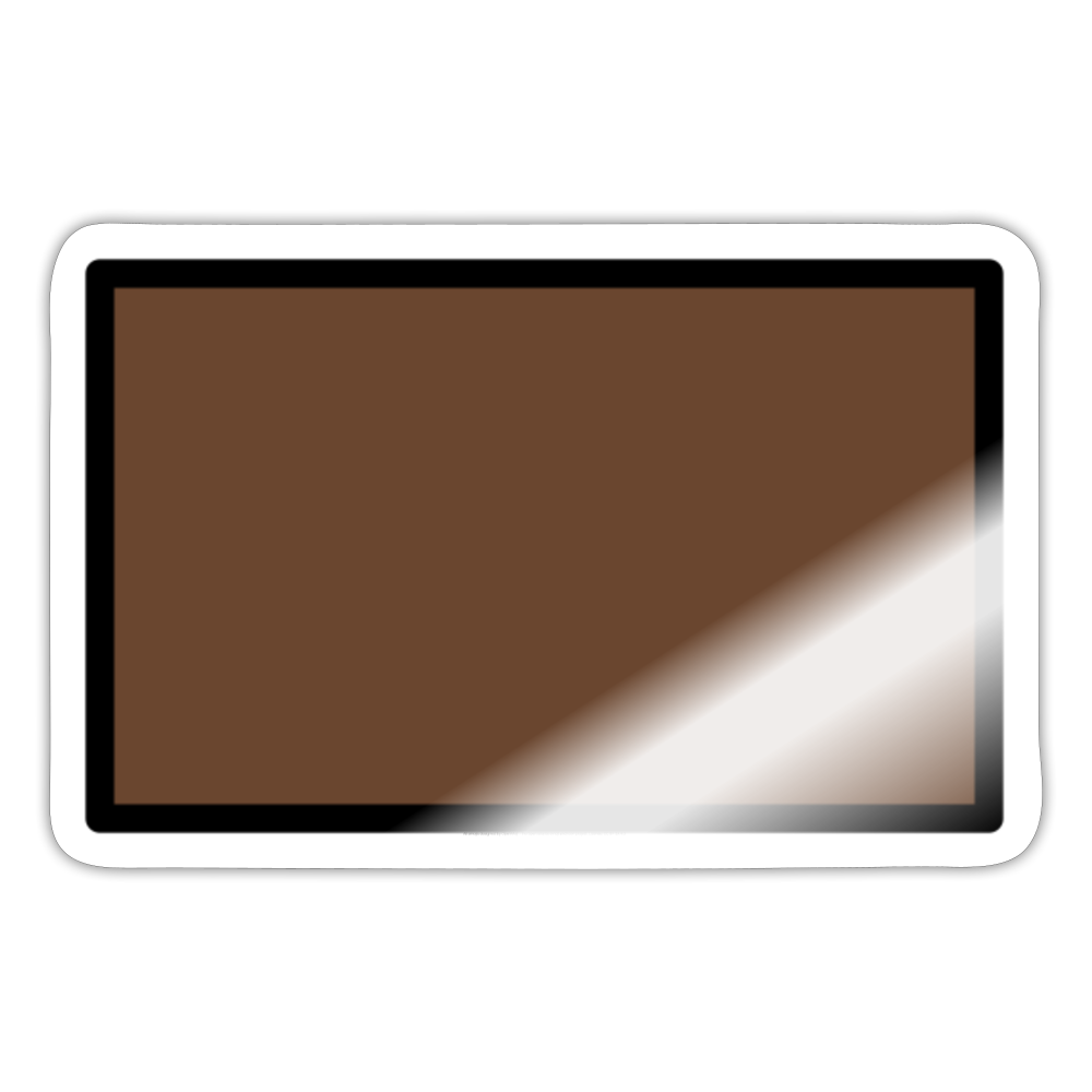 Deep Brown Flag Moji Sticker - Emoji.Express - white glossy