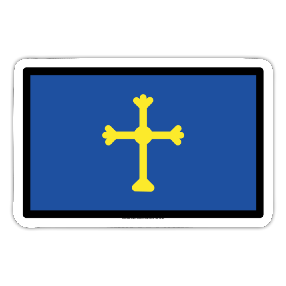 Asturian Flag Moji Sticker - Emoji.Express - white matte