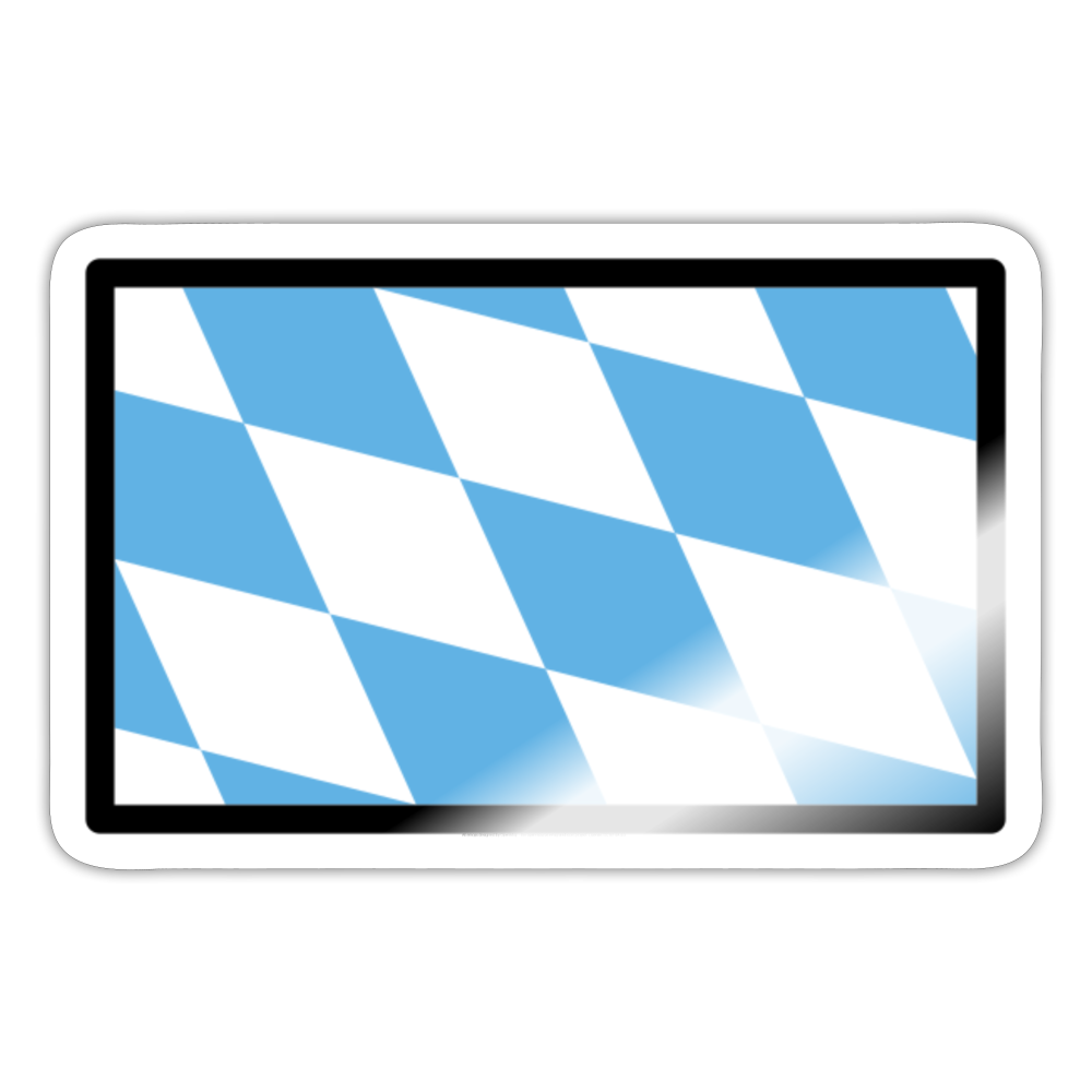 Bavaria Flag Moji Sticker - Emoji.Express - white glossy