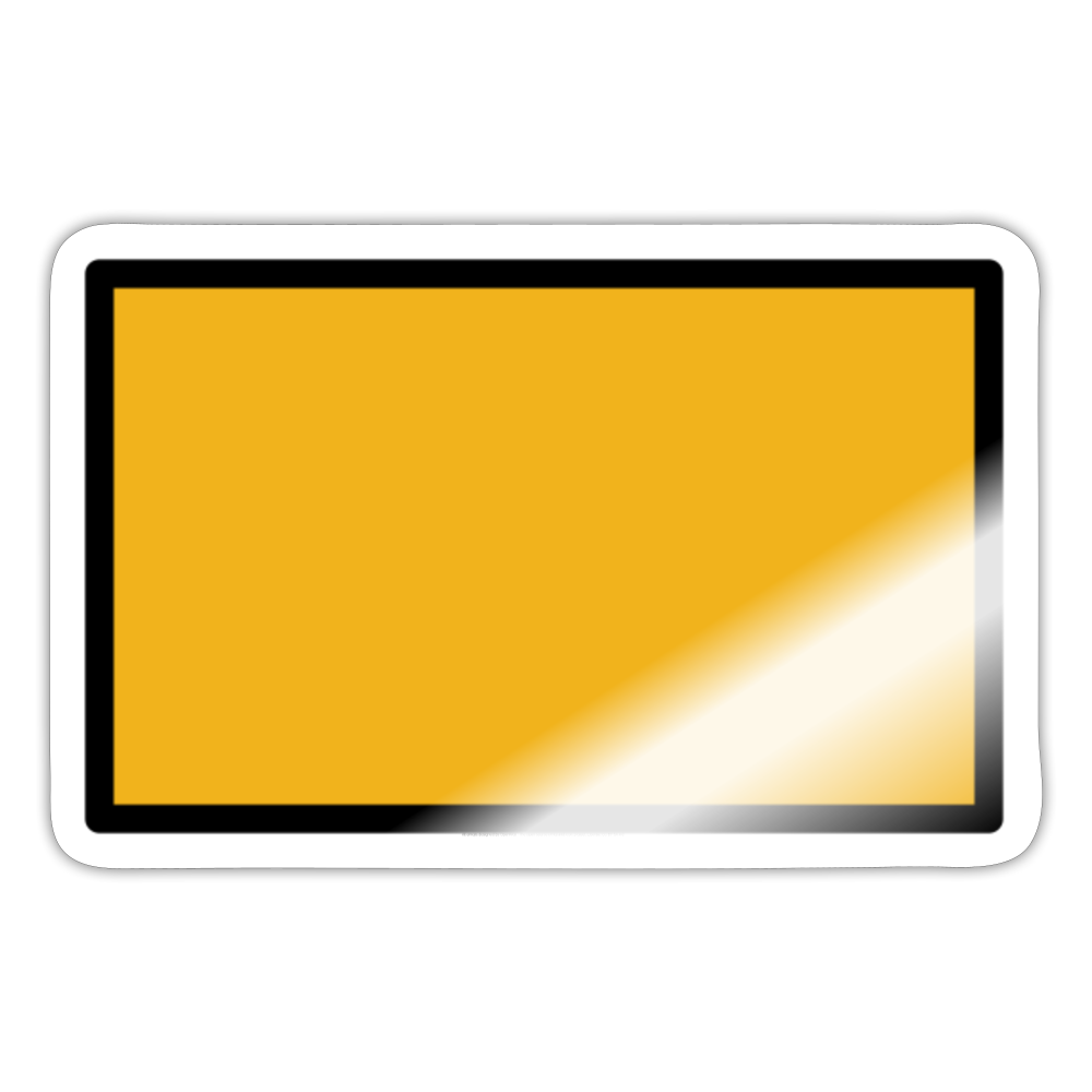Deep Yellow Flag Moji Sticker - Emoji.Express - white glossy