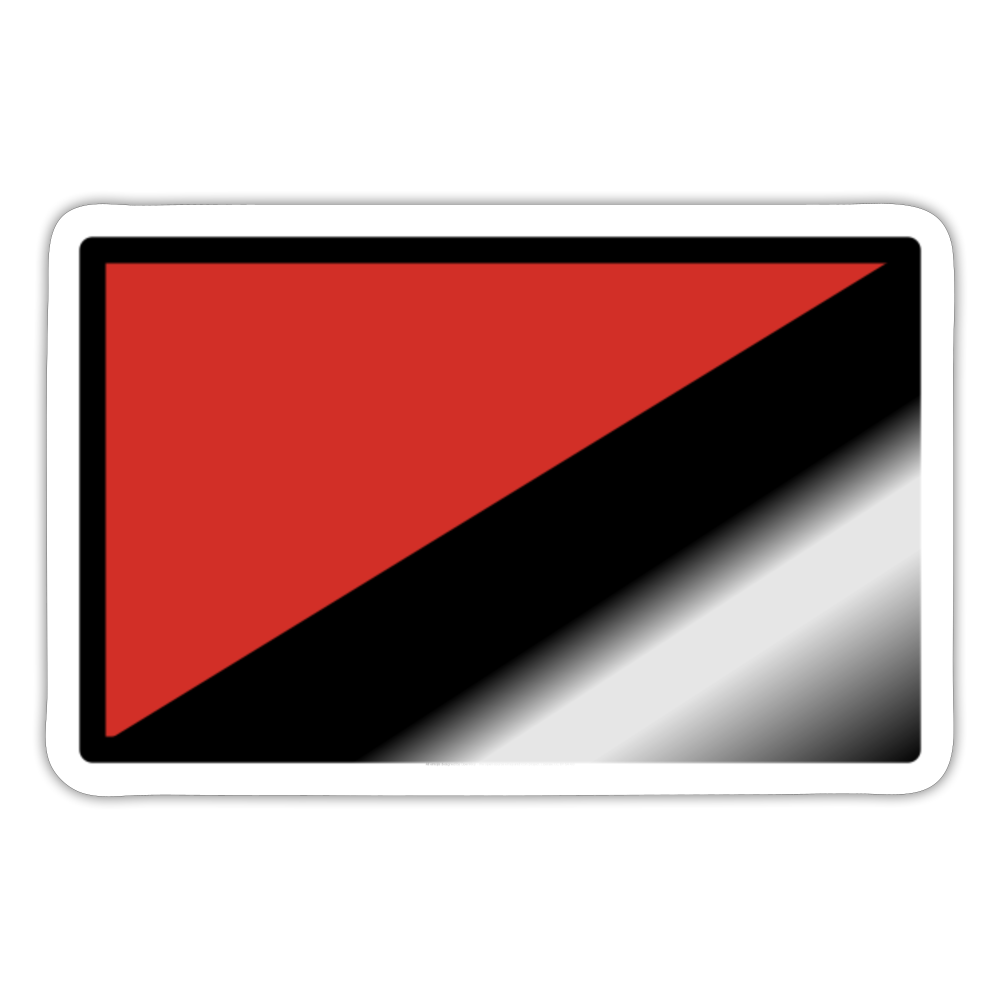 Red and Black Flag Moji Sticker - Emoji.Express - white glossy