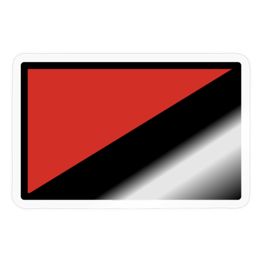 Red and Black Flag Moji Sticker - Emoji.Express - transparent glossy