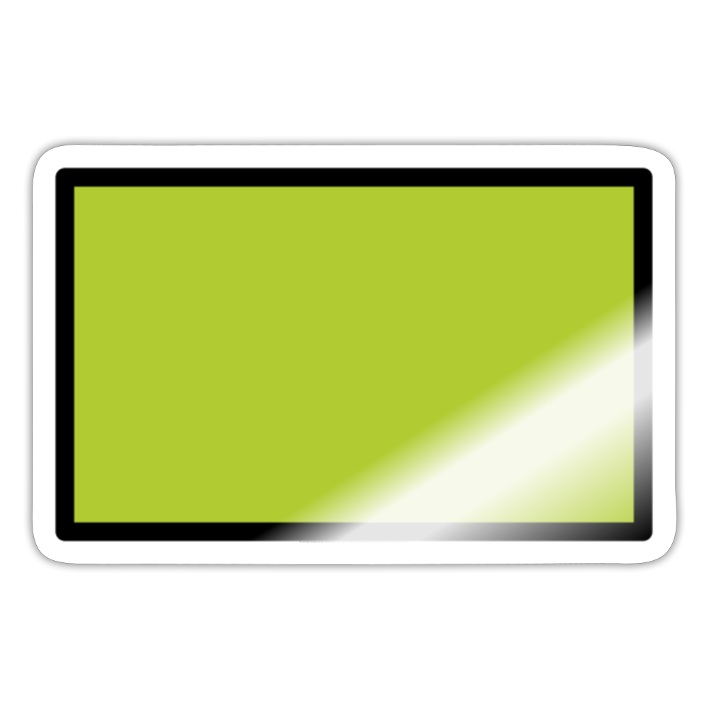 Green Flag Moji Sticker - Emoji.Express - white glossy