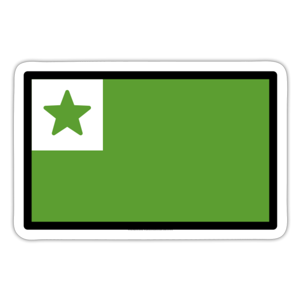 Esperanto Flag Moji Sticker - Emoji.Express - white matte