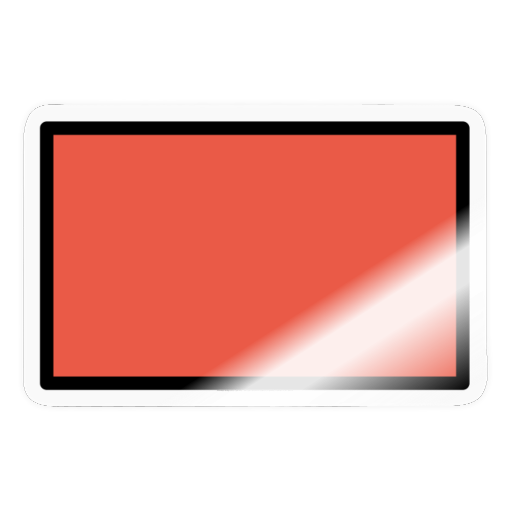 Red Flag Moji Sticker - Emoji.Express - transparent glossy