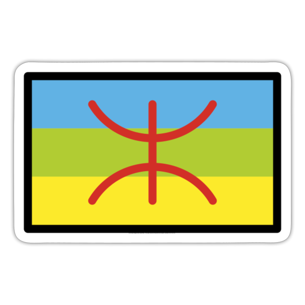 Berber Flag Moji Sticker - Emoji.Express - white matte