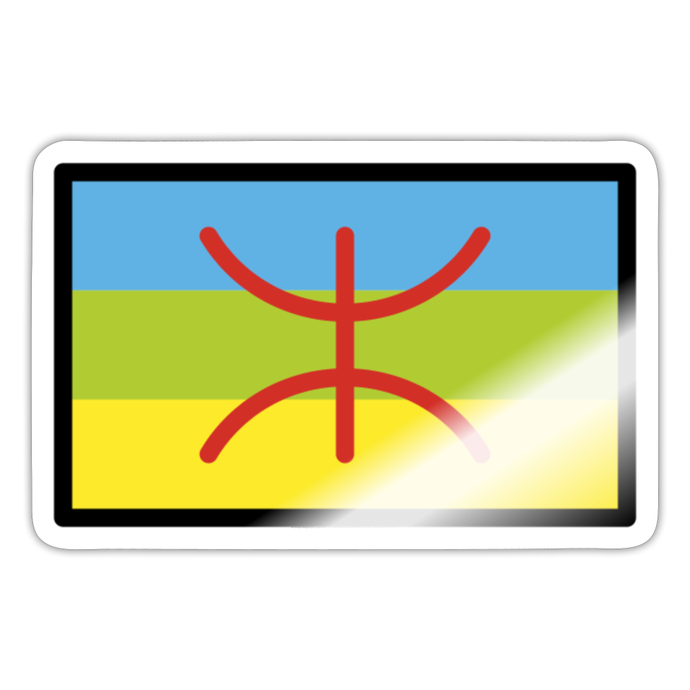 Berber Flag Moji Sticker - Emoji.Express - white glossy