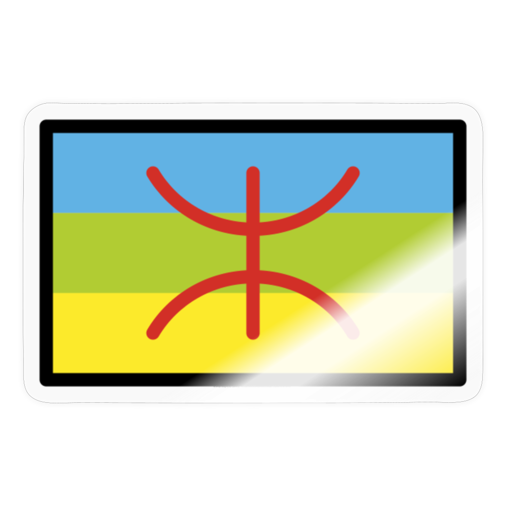 Berber Flag Moji Sticker - Emoji.Express - transparent glossy